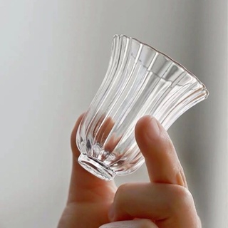 品茗杯 高硼硅 中式 玻璃茶杯花瓣杯功夫茶具配件透明主人杯