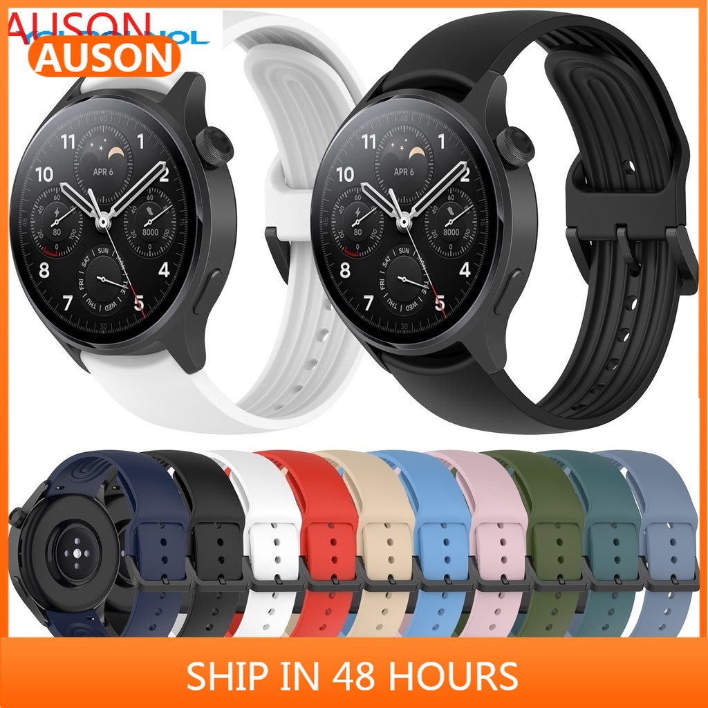 新品適用小米手錶S1 pro矽膠錶帶xiaomi watch S1 pro弧形豎紋錶帶22mm快拆錶帶替換帶