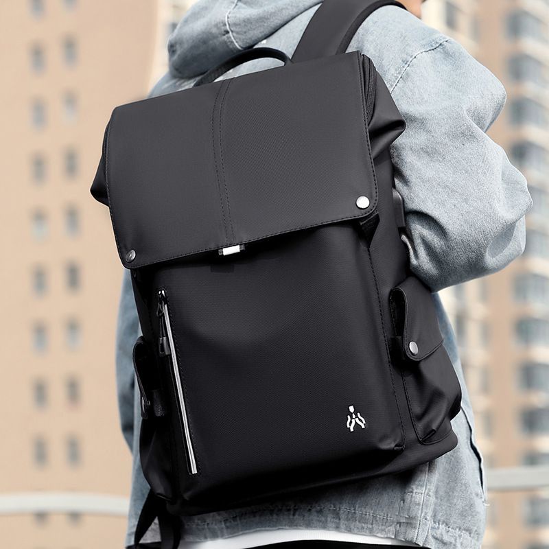 小米族新款雙肩背包男時尚背包商務男士電腦包大容量初中男生書包