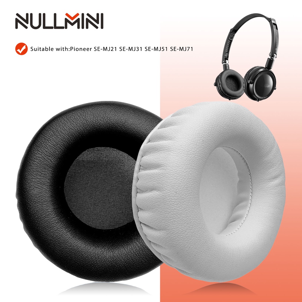 Nullmini 替換耳墊適用於 Pioneer SE-MJ21、MJ31、MJ51、MJ71 耳機耳墊耳罩套耳機