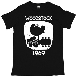 Woodstock 1969 男士復古印花經典音樂節 T 恤