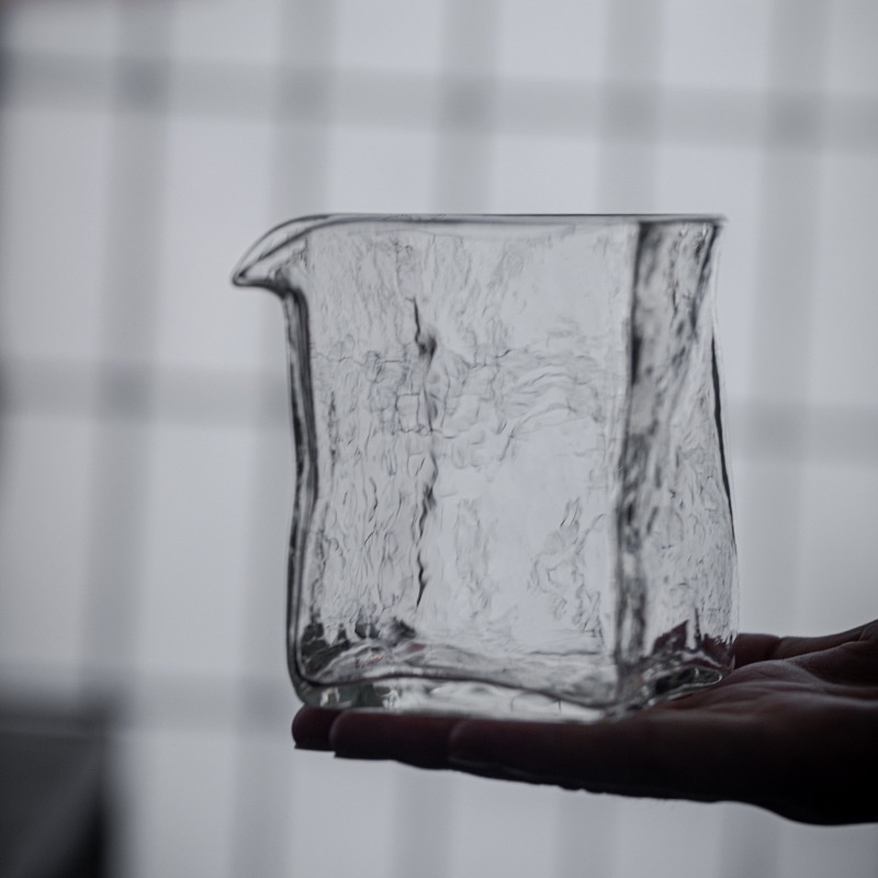 加厚耐熱高硼硅玻璃公道杯四方玻璃分茶器茶海勻杯大公杯【A204】