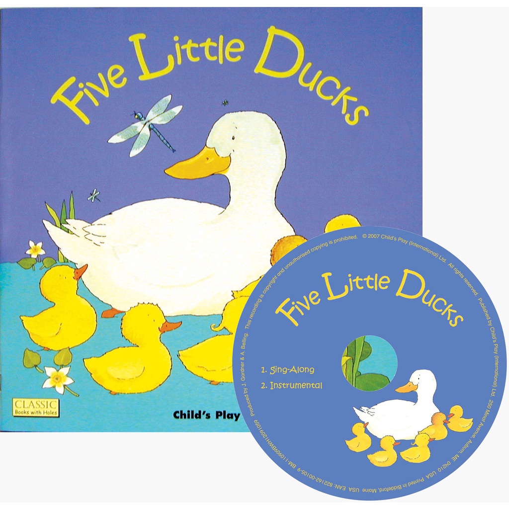 Five Little Ducks (1平裝+1CD)(韓國JY Books版) Saypen Edition 廖彩杏老師推薦有聲書第9週/Annie Kubler【三民網路書店】