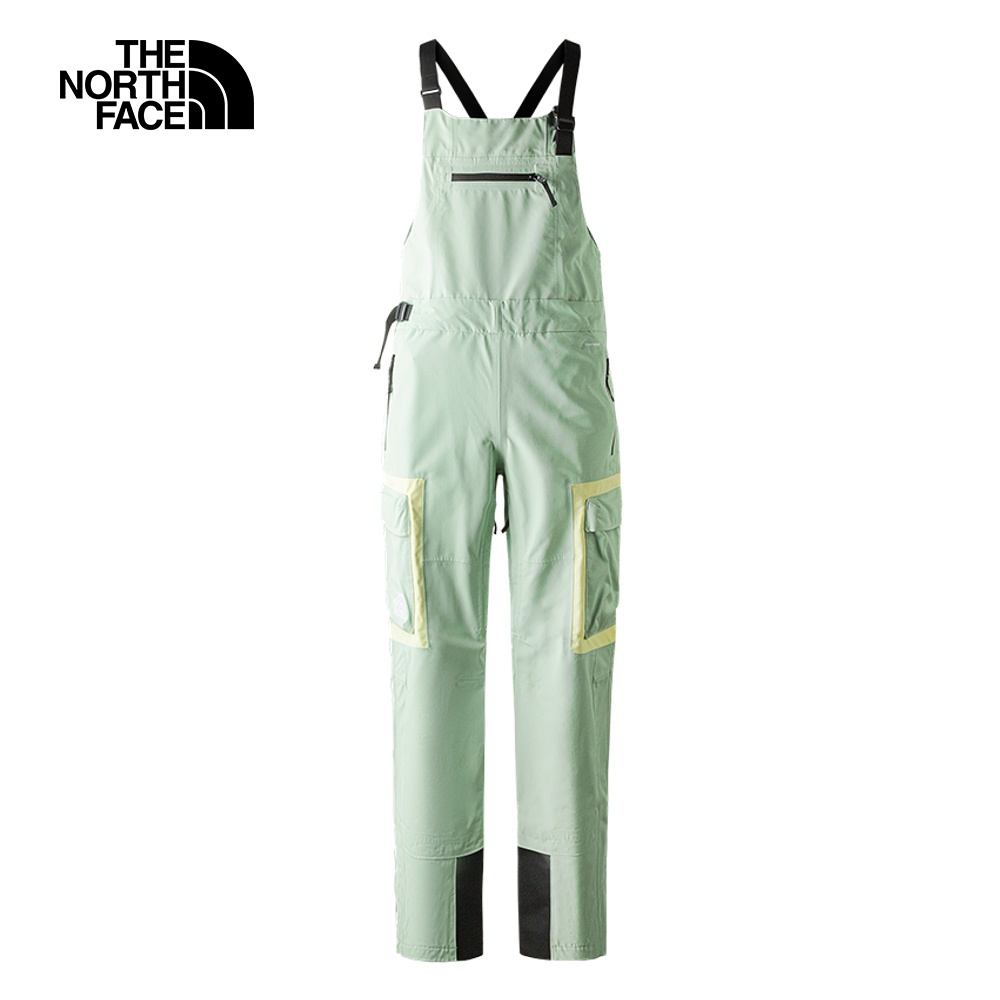 The North Face北面女款綠色防水透氣可調節彈力背帶衝鋒褲｜82VXI0G