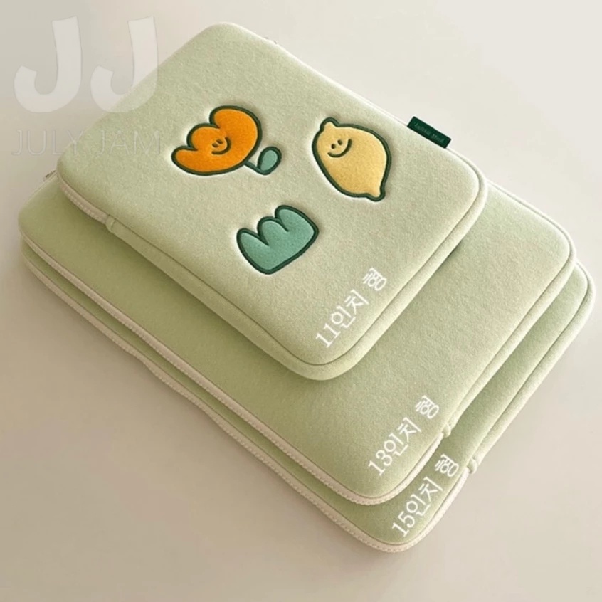韓國 小眾設計 檸檬筆電包13吋 筆電內袋 iPad11寸平板包 15.6寸筆記本電腦包  NF 年華
