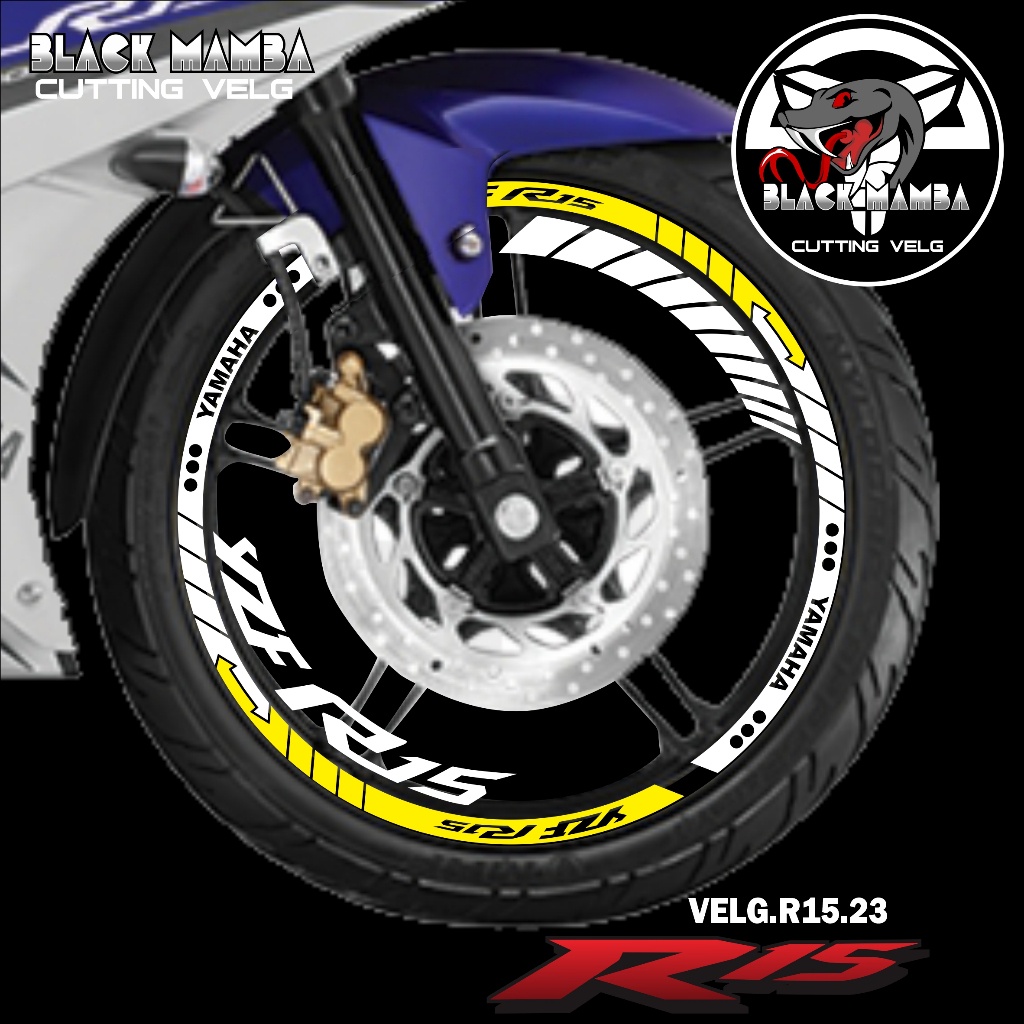 山葉 切割貼紙輪輞 R15 STICKER LIS 列表變化輪胎/VELG YAMAHA R15 23