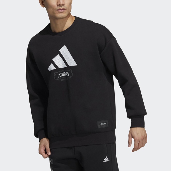 Adidas ST CREWGFX SWT HE7464 男 長袖上衣 運動 休閒 訓練 亞洲版 舒適 棉質 黑