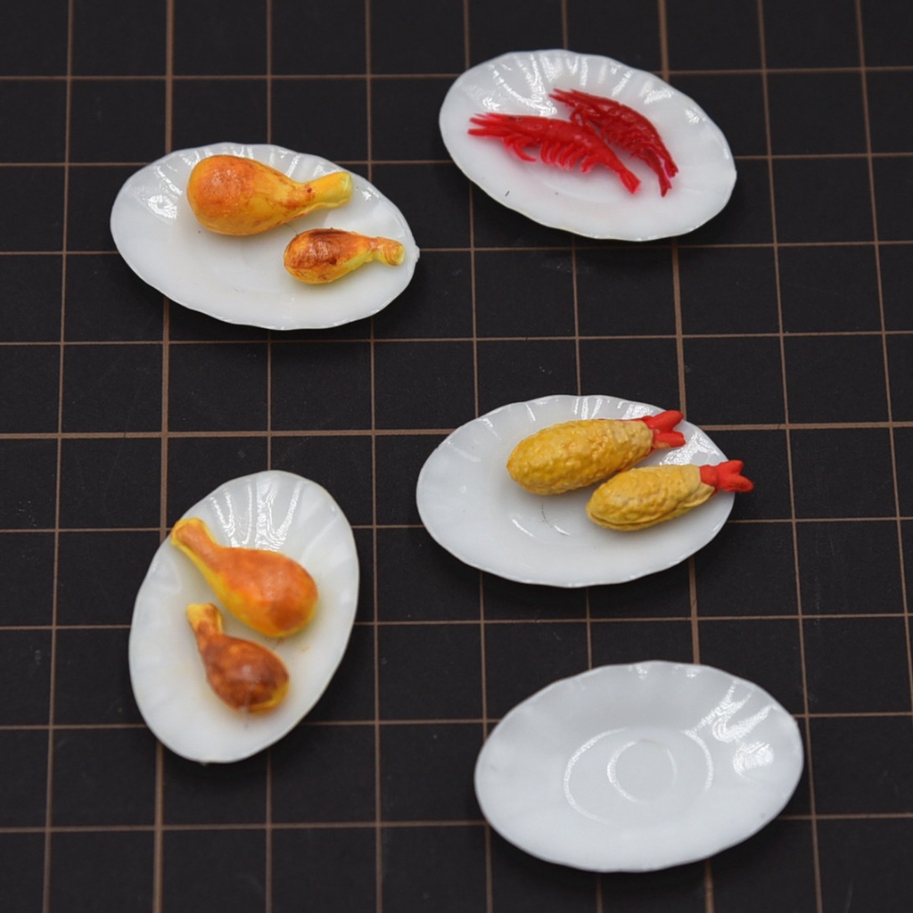 【現貨】DIY手工超輕粘土工具材料黏土 食玩盤迷你日式燒烤盤仿真陶瓷盤