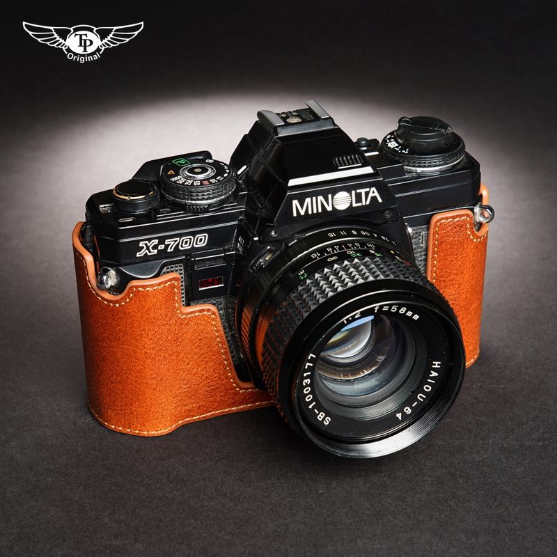 Minolta美能達X-700 X570 X300 X370相機包皮套底片機牛皮保護套