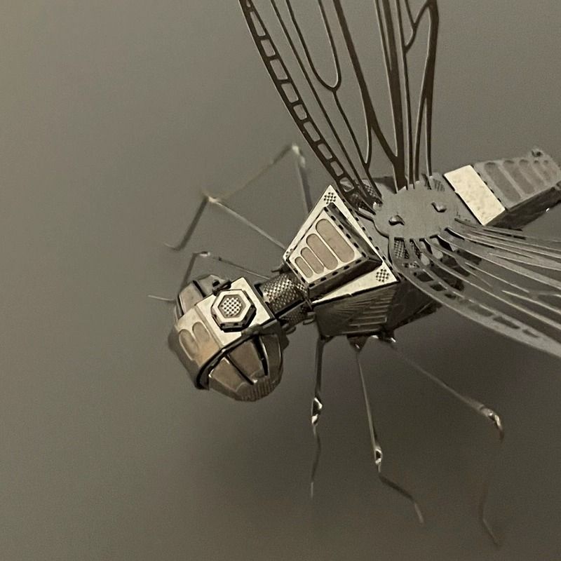 新品#金屬拚圖3d立體蜻蜓機械蠍子益智拚裝玩具模型手工禮物1Y