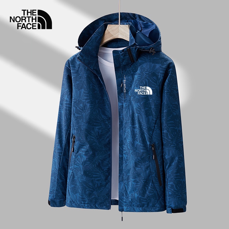 北面 The North Face 男士戶外連帽防水夾克迷彩外套風衣可拆卸