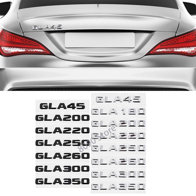 車身後備箱字母貼紙汽車後標誌尾標貼花梅賽德斯奔馳 GLA45 GLA180 GLA200 GLA220 GLA250 G