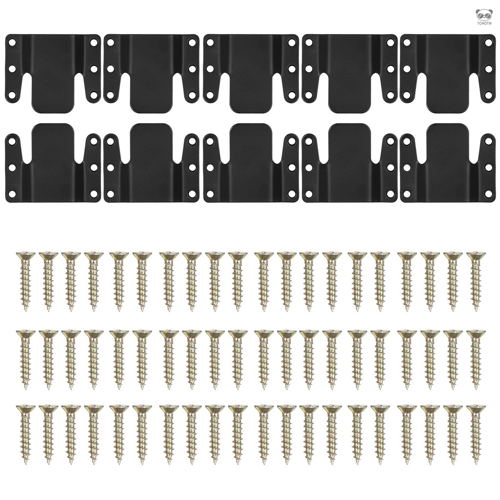 10Pcs 山字扣沙發插片，鉸鏈連接配件，組合沙發連接器，通用組合沙發互鎖 帶60枚螺絲  加厚款