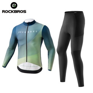 Rockbros 冬季騎行服抓絨保暖保暖自行車騎行服防風合身舒適山地公路自行車自行車夾克上衣男士女士