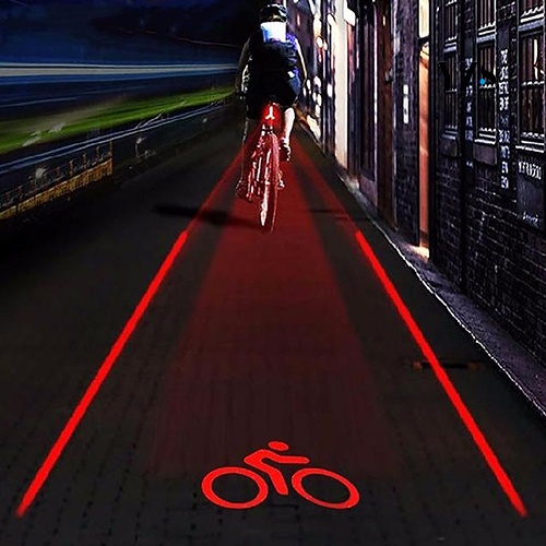 [登拓運動]腳踏車尾燈 帶Logo投影雷射尾燈 腳踏車燈