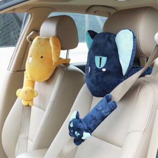 卡通魔法少女櫻 小可斯比車用毛絨車載頭枕安全帶車內飾品護頸枕 Ts84
