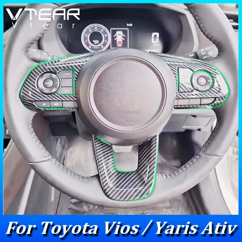 適用於豐田 大鴨 小鴨 TOYOTA VIOS / YARIS ATIV 2023 2024 汽車方向盤按鍵裝飾亮片