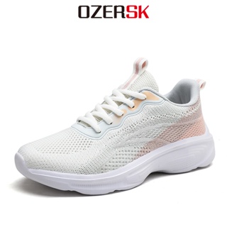 Ozersk 2024春夏新款設計師女鞋時尚休閒網面鞋女運動鞋