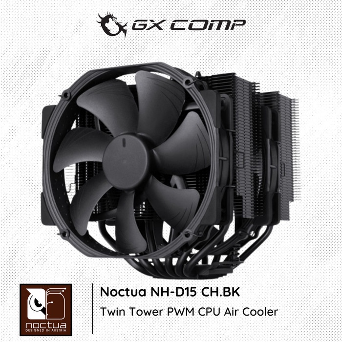 Hsf Noctua NH-D15 CH.BK Chromax 黑色雙塔 PWM CPU 空氣冷卻器