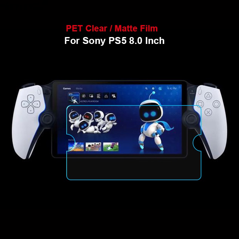 適用於索尼 PS5 PlayStation Portal Remote Play 8.0" 正面超薄柔軟透明/啞光無指紋