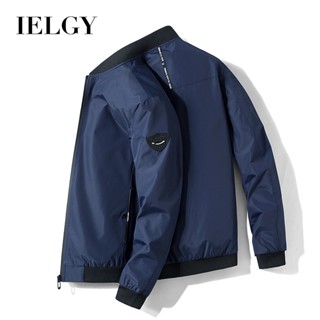 IELGY 秋季新款男士夾克運動休閒青年立領上衣外套