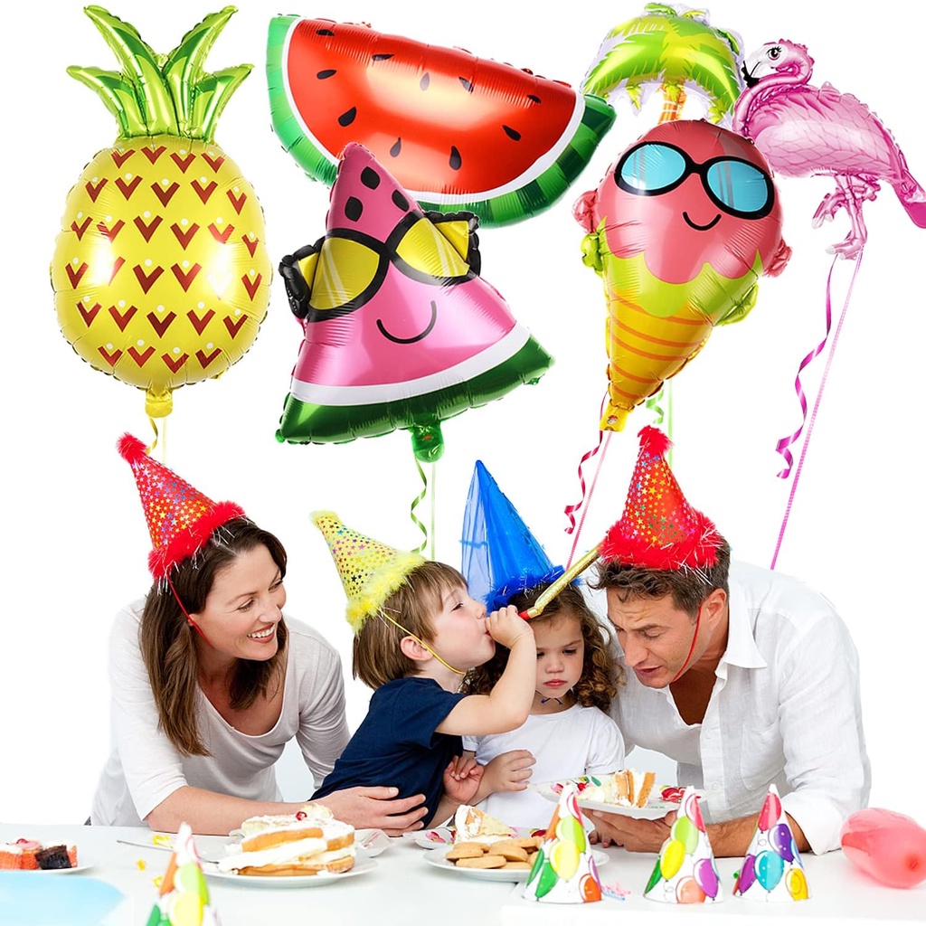 菠蘿、西瓜、鋁箔氣球、夏威夷主題派對用品裝飾、火烈鳥、菠蘿嬰兒淋浴、熱帶海灘游泳池、婚禮、生日派對禮物