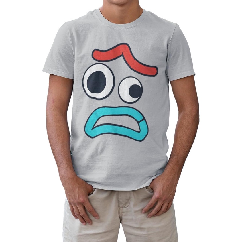 迪士尼 男士棉質 T 恤 DISNEY Pixar Toy Story 4 Forky Worried 成人男士 T 恤