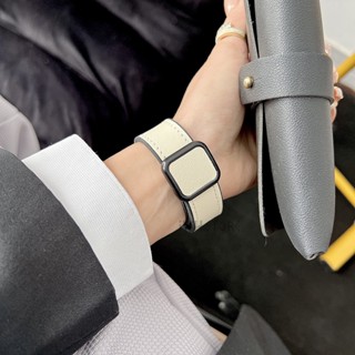 高階方扣磁吸真皮錶帶 適用於 三星錶帶 Galaxy Watch 6 5 4 錶帶 佳明 華為 小米 20mm 22mm
