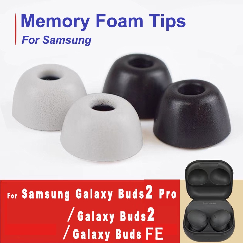 SAMSUNG 三星 Galaxy Buds 2 Pro/FE 耳塞的記憶海綿耳塞防滑替換耳塞耳塞耳墊帽蓋配件