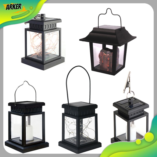 Areker 太陽能燈戶外防水可充電 LED 蠟燭燈懸掛閃爍火焰燈用於花園門廊