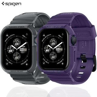 原裝 Spigen 堅固錶帶帶錶殼集成兼容 Apple Watch Ultra 9 8 7 6 5 4 SE iWatc