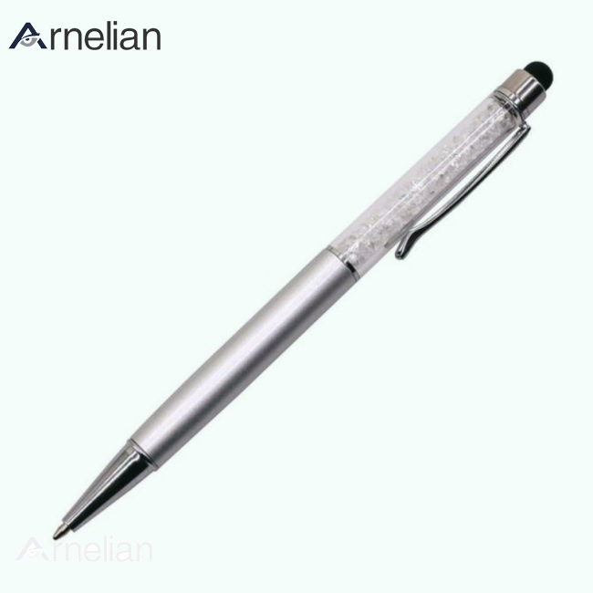 Arnelian 金屬水晶圓珠筆電容電容電容觸控筆長度145mm筆桿可選學校用品