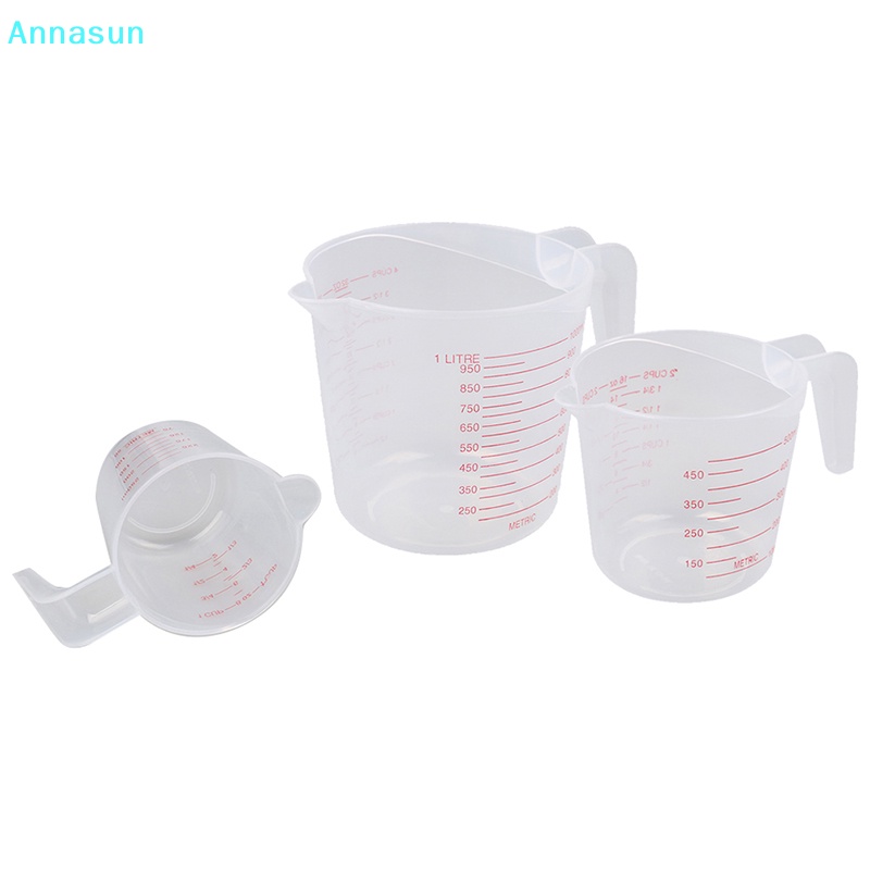 Annasun 優質塑料量杯大容量刻度杯 250/500/1000ml HG