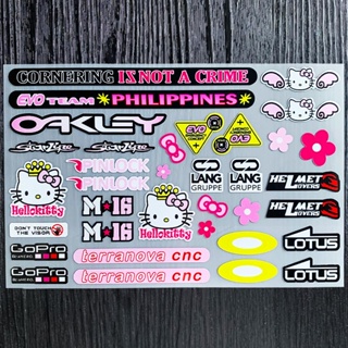 Agv EVO 頭盔遮陽板反光 Hello Kitty 貼紙 OAKLEY OAKLEY 反光貼紙 [反光貼花]