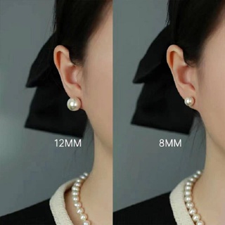 天然珍珠耳環高級耳環 S925 純銀針純銀復古珍珠耳環