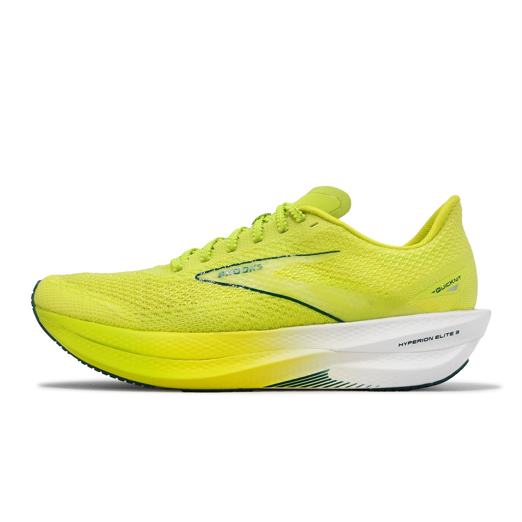 Brooks 競速跑鞋 Hyperion Elite 3 螢光黃 綠 輕量 碳板 男鞋【ACS】 1000421D343