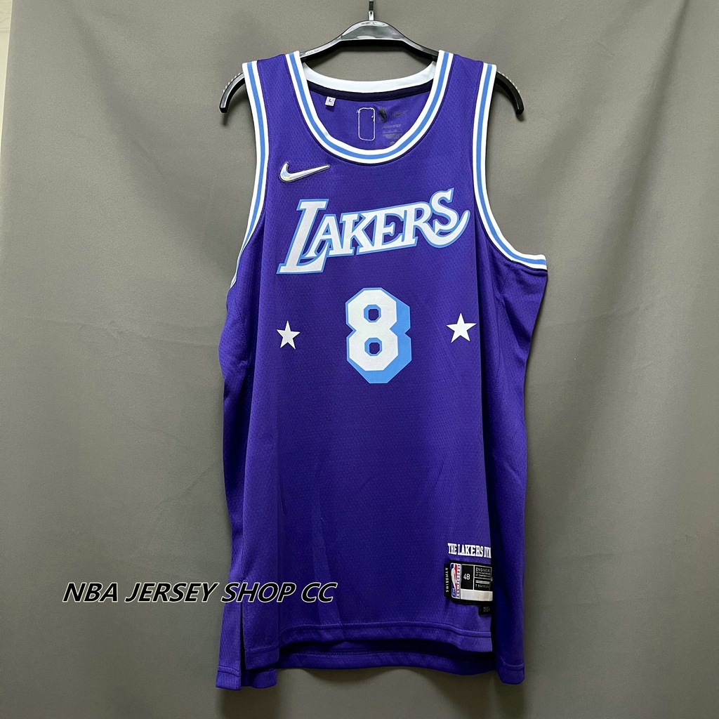 2021-22 男式全新原創 NBA 洛杉磯湖人隊 #8 Kobeˉbryant City 版球衣熱壓紫 H