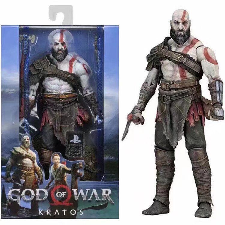 C81S NECA PS4戰神4 奎託斯Kratos God of War 8寸卡裝遊戲手辦