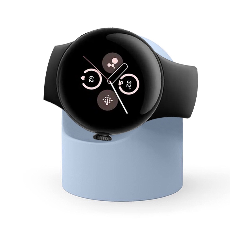 適用於 Google Pixel Watch 2 充電支架的矽膠充電底座支架支持床頭櫃模式