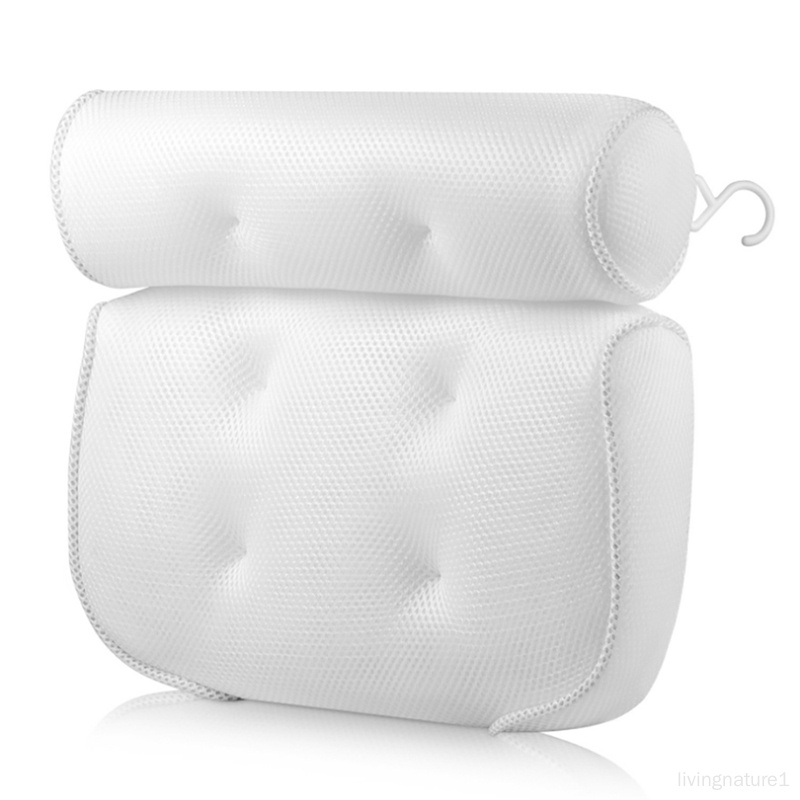 浴室吸盤浴缸枕頭 Spa枕頭 浴缸枕頭 3D網布浴缸枕頭 可機洗