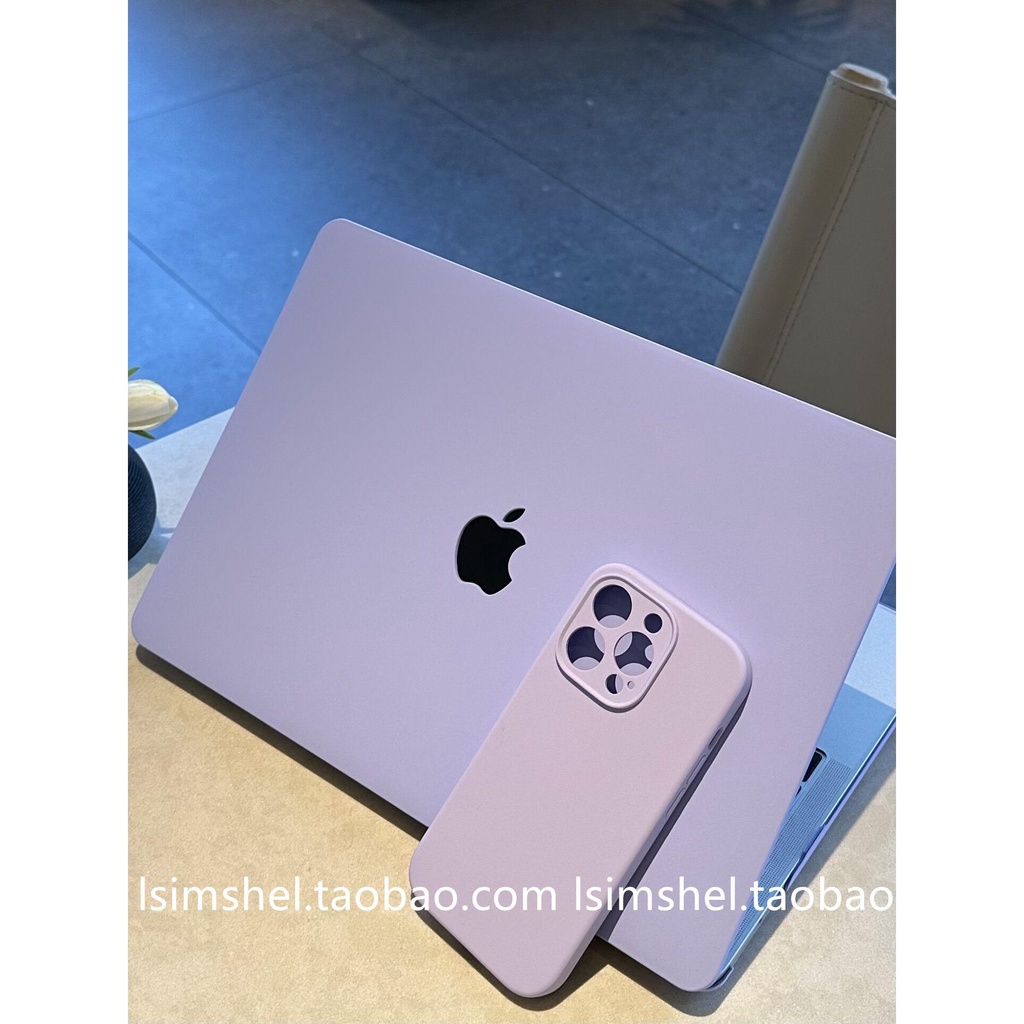 SHELL丨適用於MacBook蘋果筆記本Air13保護殼M1Pro14寸香芋紫pro16Max夏日清新個性手機殼15/