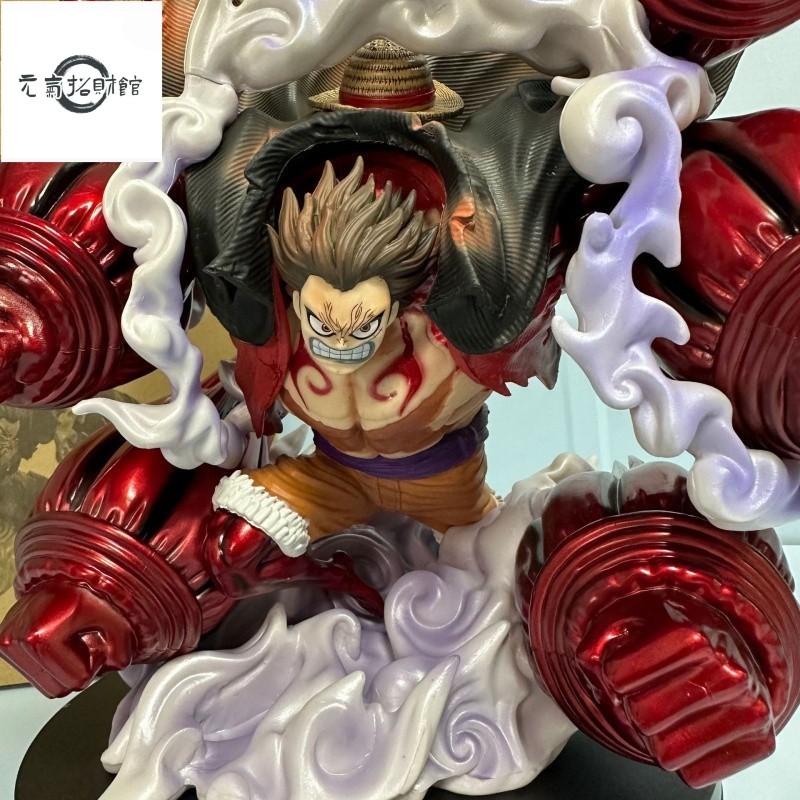 元氣招財 航海王動漫週邊  海賊路飛 猿王羣鴉炮 四檔天繪路飛 鵰像模型手