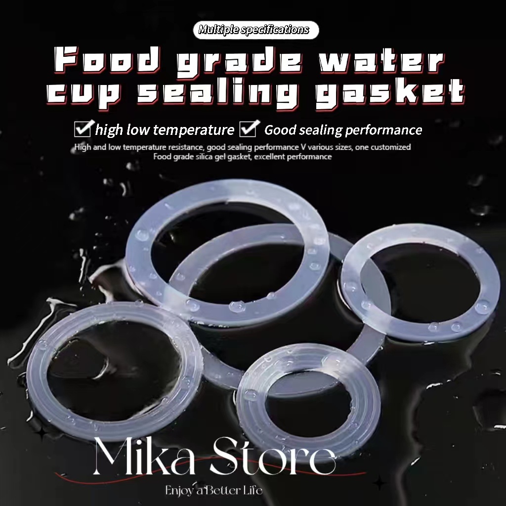 MIKA STORE  ▏✨3個裝  超級優惠✨ 食品級密封圈批發矽膠墊片  保溫杯矽膠密封圈 杯蓋防漏墊圈 橡膠圈 水