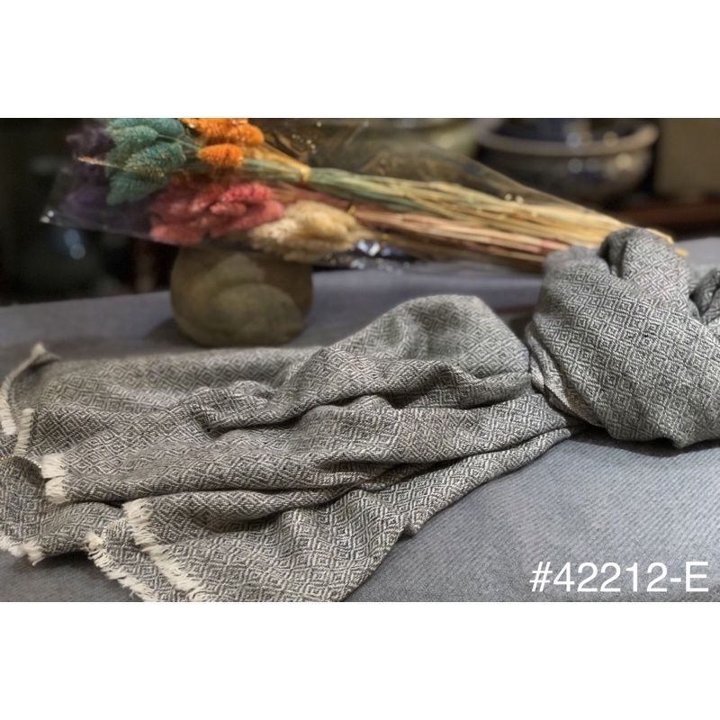 4Ply Pashmina Cashmere 喀什米爾圍巾 披肩(短鬚.鑽石紋設計款) 超柔軟款 #42212-E