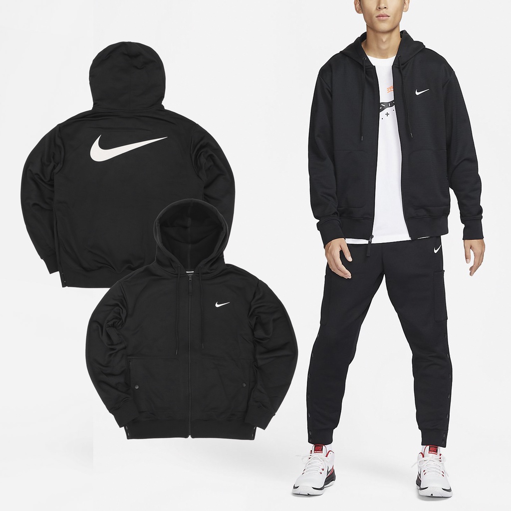 Nike 外套 Basketball 男款 黑 連帽 籃球外套 拉鍊口袋 【ACS】 FB7116-010