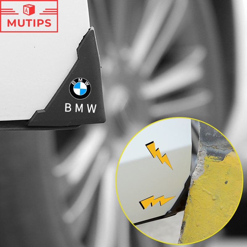 BMW 寶馬 2/4 件車門角防撞橡膠貼紙汽車矽膠保險槓保護罩適用於 E36 E46 E30 E90 F10 F30 E