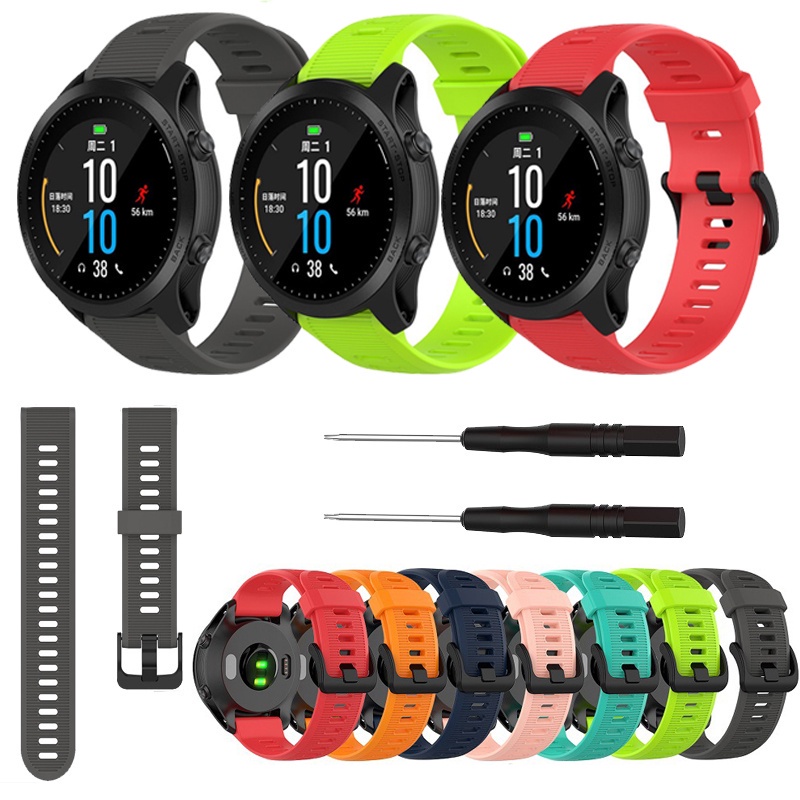 適用於 Garmin Fenix 5 Plus Forerunner 935 945 Approach S60 矽膠錶帶