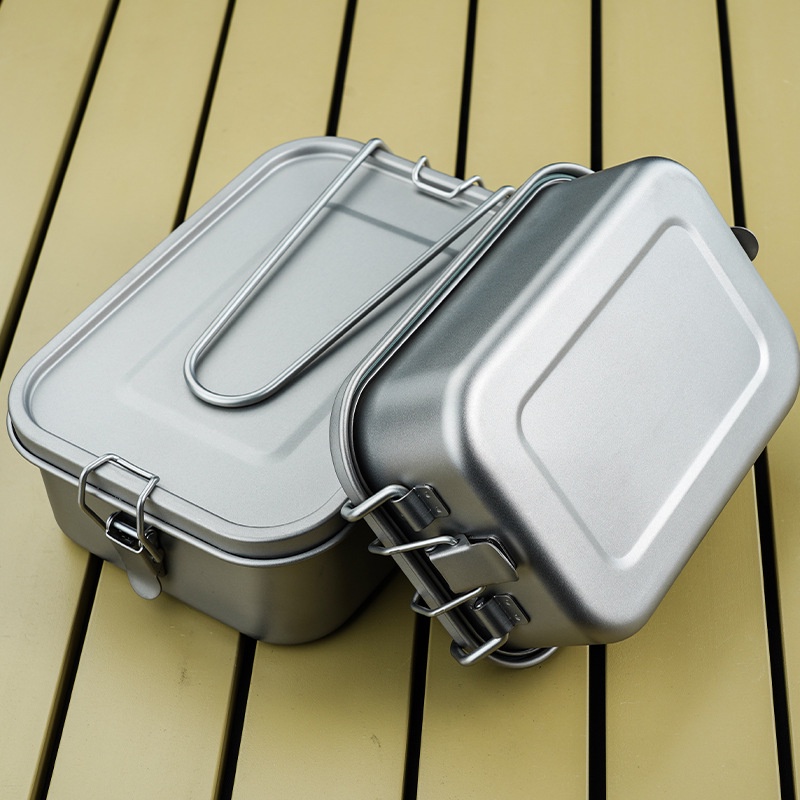 純鈦飯盒戶外便攜旅行便當盒 學生飯堂餐具輕量品質