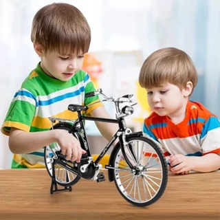 合金小自行車玩具小自行車玩具模型1:10仿真小自行車模型比例套件兒童玩具禮物