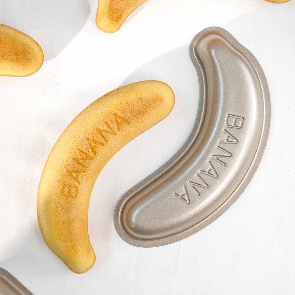 現貨 陽晨香蕉模具小甜品小蛋糕果凍模夏日甜點水果烤盤家用小模具烘焙
